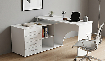 Письменный угловой стол с ящиками КСТ-109Л BMS