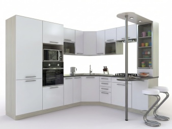 Кухня со стойкой Лина 2 BMS