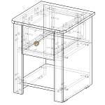 Чертеж Прикроватная тумба Бриз 1 BMS