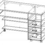 Схема сборки Стол письменный Зои Л-03 BMS