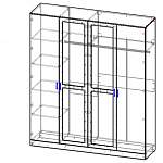 Схема сборки Распашной шкаф Прованс 1 BMS