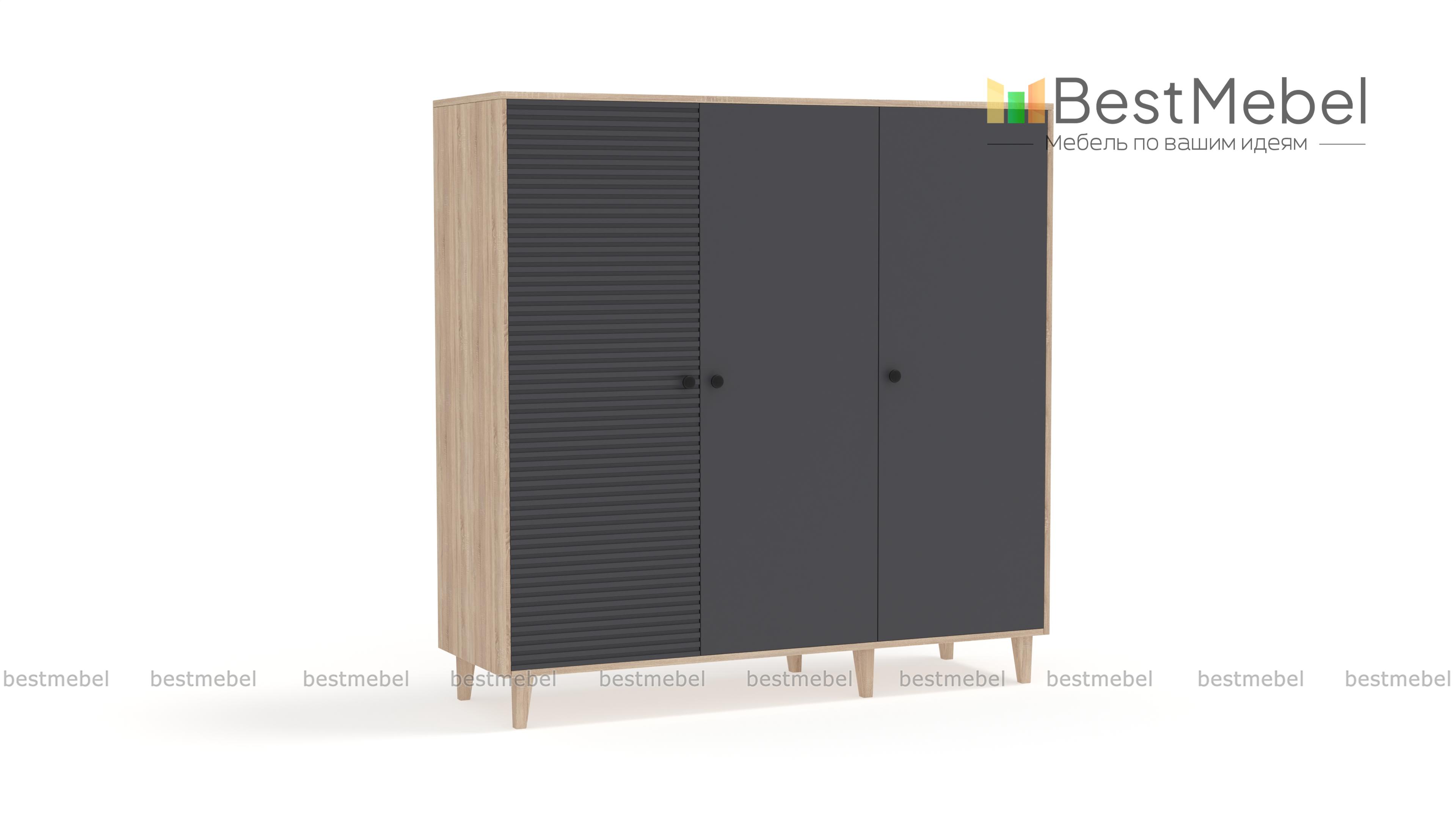 Шкаф распашной Брукс 4 BMS - Фото