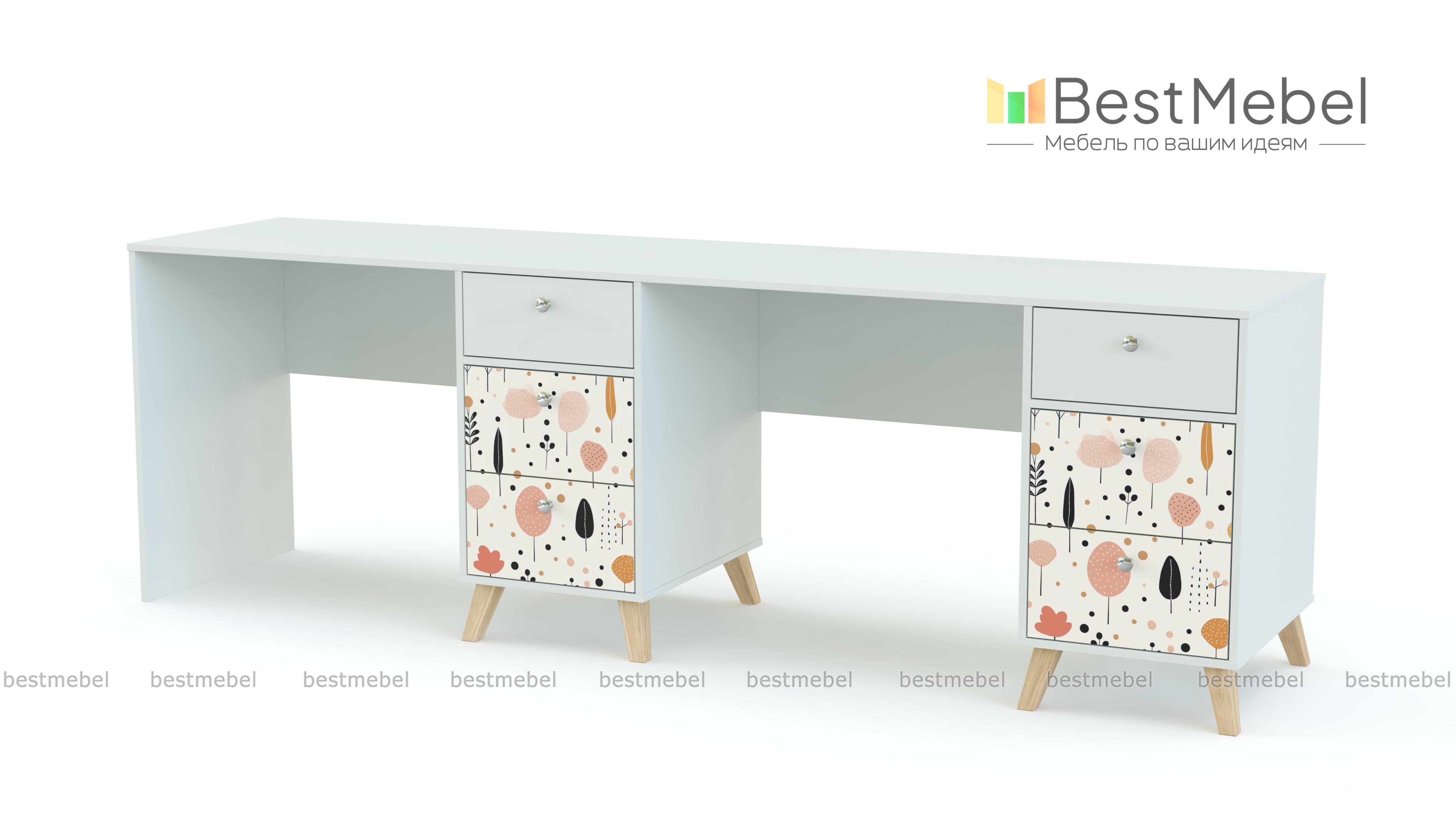 Письменный стол для двоих Эльза 3 BMS - Фото