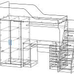 Схема сборки Детская кровать со шкафом Мартин 1 BMS