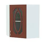 Шкаф верхний угловой остекленный Настя BMS - Фото 3