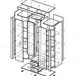 Схема сборки Шкаф распашной Азалия 4-4805 BMS