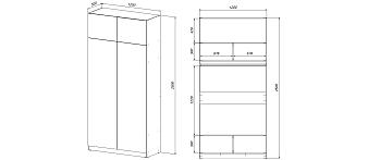ЭСКИЗ00000133026 Шкаф распашной Ангард 35  (1200х2500х500)