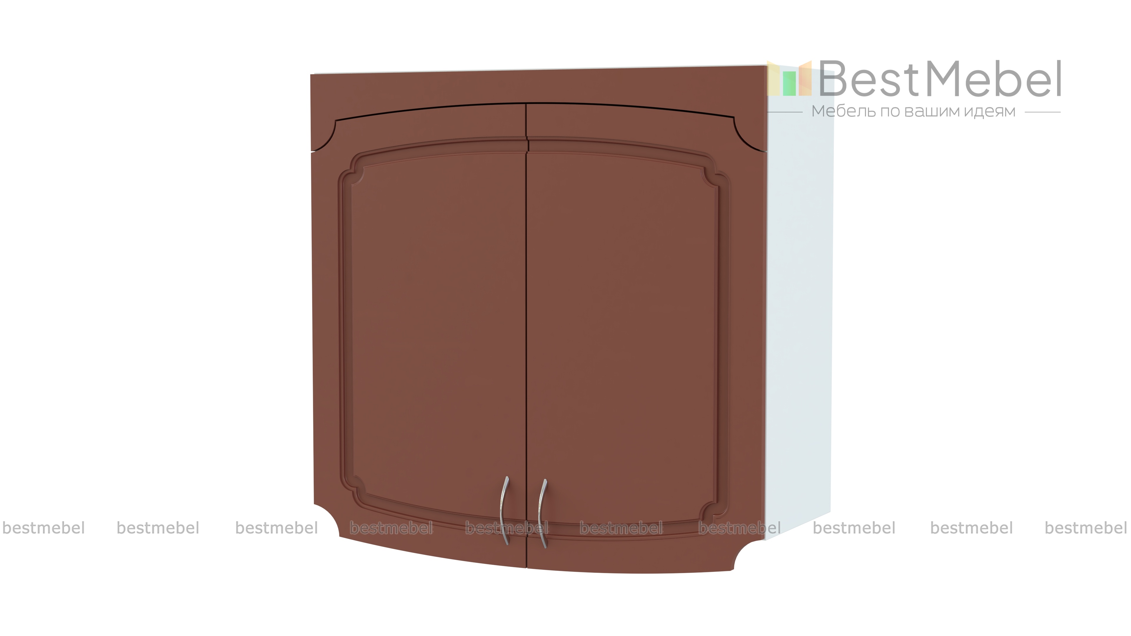 Эмилия шкаф навесной с полками 2 двери BMS