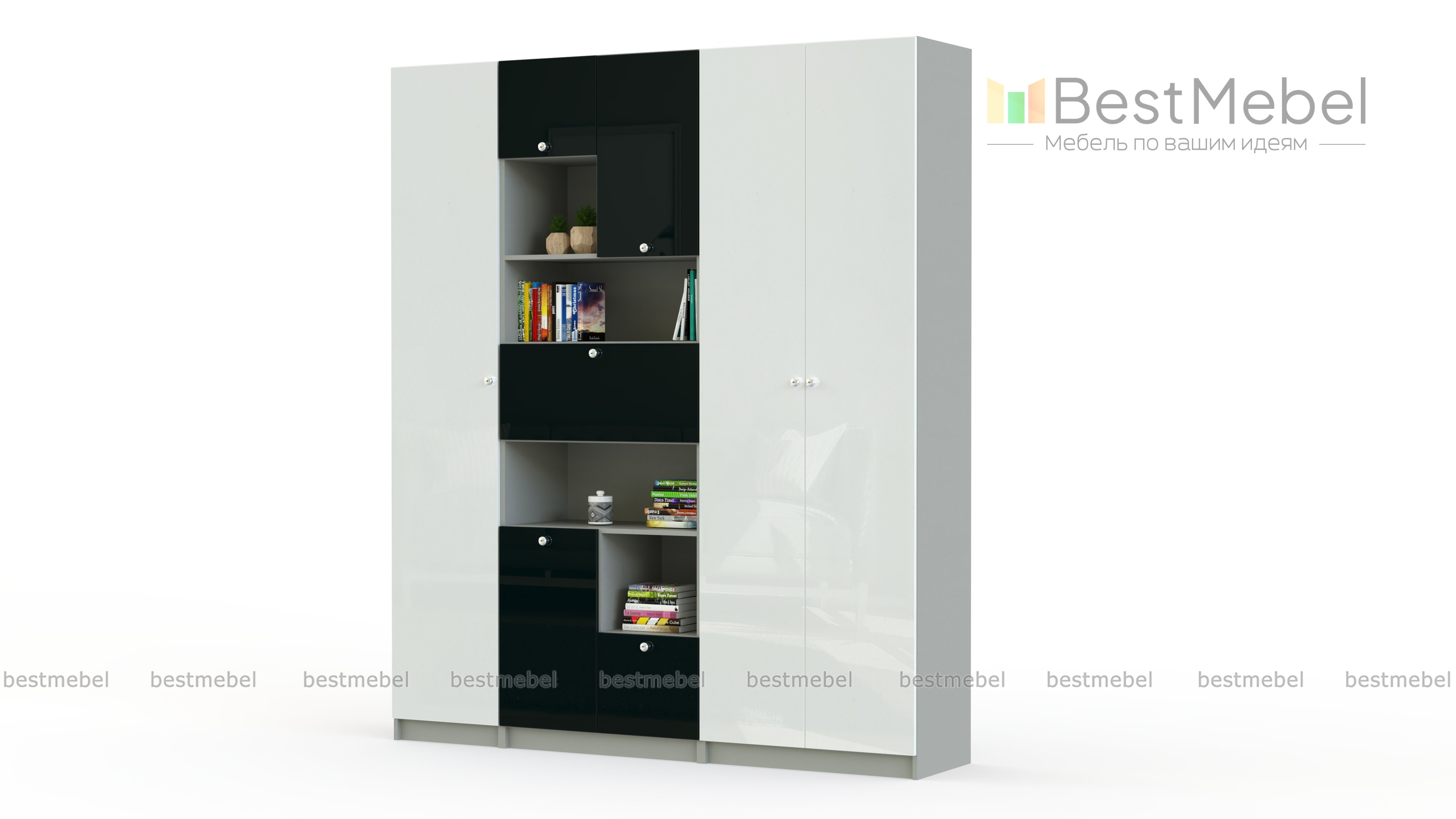 Шкаф-стеллаж Шелби-5 BMS